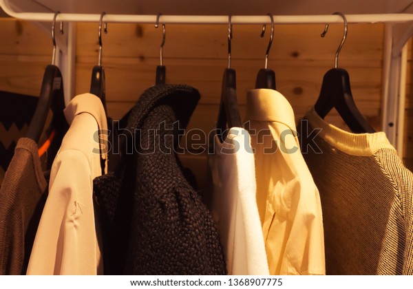 Wardrobe Closet View Inside Stock Photo Edit Now 1368907775