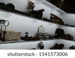 wardrobe with different things arranged in order