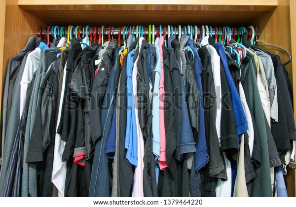 Wardrobe Full Clothes Stock Photo Edit Now 1379464220