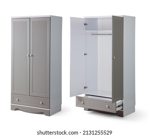 wardrobe isolated on white background - Shutterstock ID 2131255529