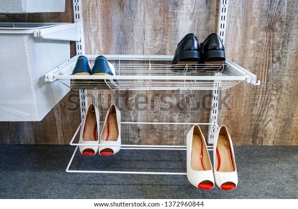 Wardrobe Shelf Shoes Mens Shoes House Stock Photo Edit Now