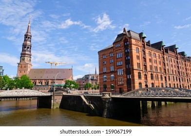 Warehouse District And The Port Of Hamburg