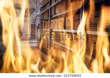 Warehouse Fire Inside