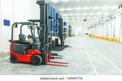 warehouse freezer forklift  - Powered by Shutterstock