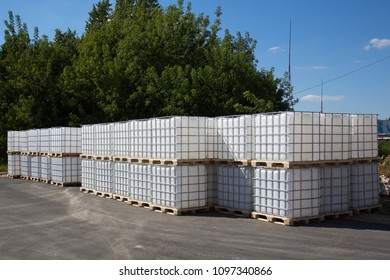 warehouse Intermediate Bulk Container - Shutterstock ID 1097340866