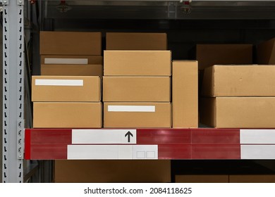 Warehouse loaded with boxes of products in bulk