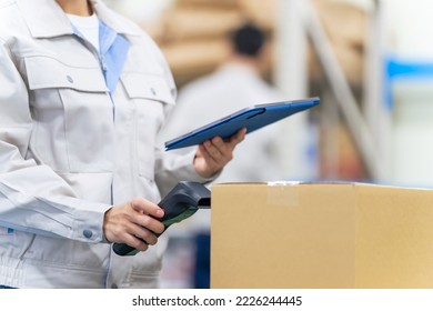 Warehouse management system with barcode reader and tablet PC. Inventory control. - Powered by Shutterstock - Get 15% off with code: PIKWIZARD15