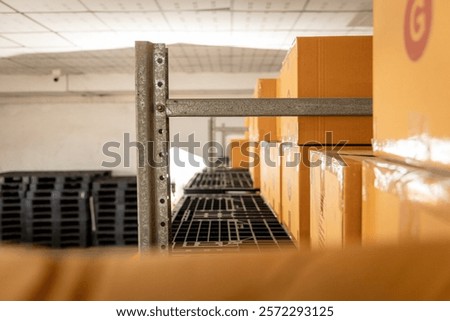 Similar – Image, Stock Photo Pallets in large quantity