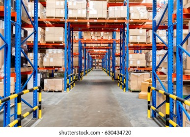 Warehouse storage of retail merchandise shop. - Shutterstock ID 630434720