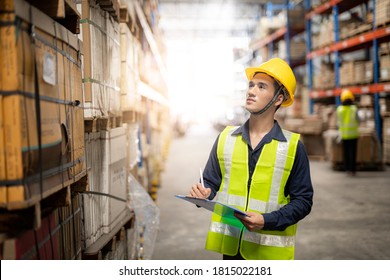 Warehouse Worker Working Together Warehouse Stock Photo 1815022181 ...