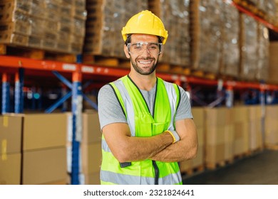 Warehouse workers using a digital tablet while recording inventory. Logistics employees working with warehouse management software in a large distribution centre. - Powered by Shutterstock