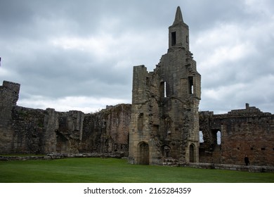 Warkworth, Northumbria, England, June 6 2022 - Inside The Grounds Of The Medieval Warkworth Castle Which Was Home To The Powerful Percy Family In The Late Middle Ages. 