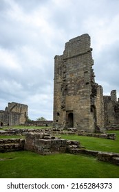 Warkworth, Northumbria, England, June 6 2022 - Inside The Grounds Of The Medieval Warkworth Castle Which Was Home To The Powerful Percy Family In The Late Middle Ages. 