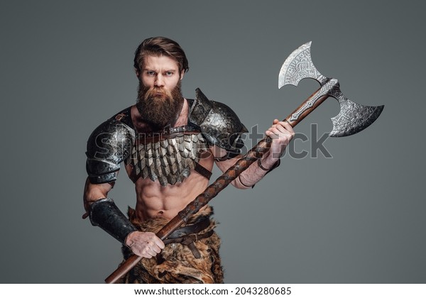 Warlike Nordic Warrior Nude Muscular Body Stock Photo Shutterstock