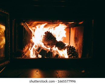 Warm because fire is dancing.