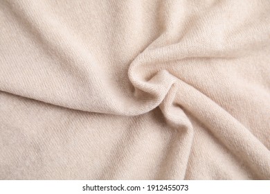 Warm Cashmere Sweater As Background, Top View