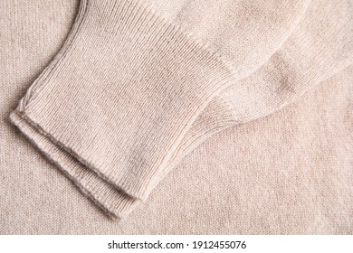 Warm Cashmere Sweater As Background, Top View