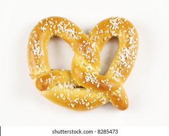 A Warm And Chewy Salted Soft Pretzel.