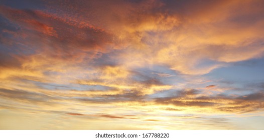 Warm Colors In Summer Sky