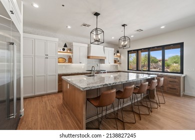 A warm and comfortable home kitchen  - Shutterstock ID 2138827245