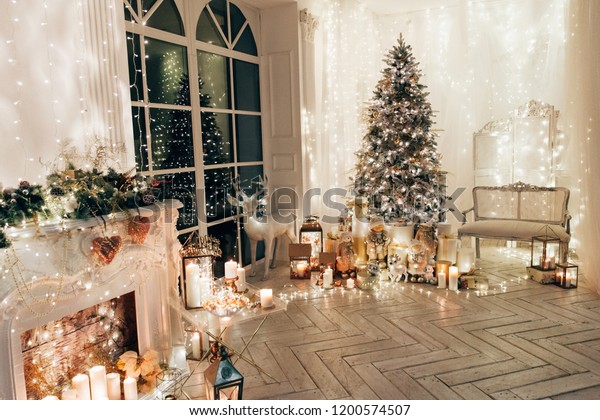 Warm Cozy Evening Christmas Interior Designxmas Stock Photo Edit