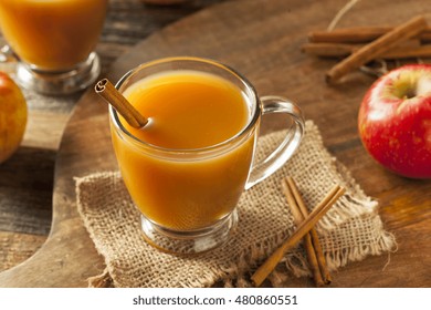 Warm Hot Apple Cider Ready To Drink In Autumn