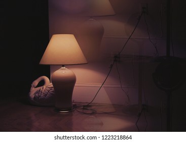 warm lamp reflections
