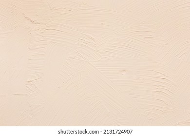 Warm Light Milky Color Plaster Wall Surface Texture Background Stucco. - Shutterstock ID 2131724907