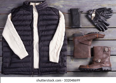 Warm Men's Clothing. Stylish Set For Men.