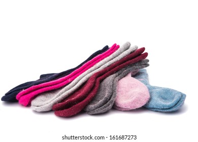 Warm Socks Isolated On White Background