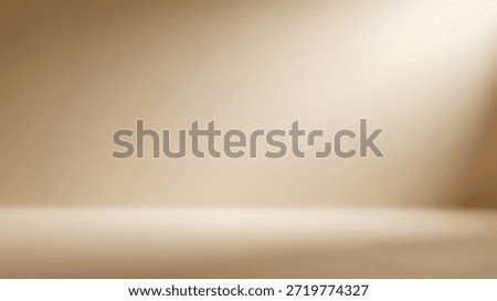 Warm Studio Spotlight on Empty Beige Background for Product Showcase.
