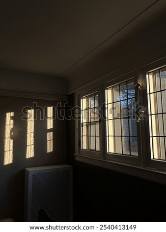 Warm sunlight coming through windows
