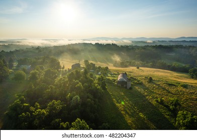 Warm sunrise in Albemarle County, Virginia