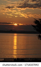 Warm Sunset Light Over The Loire Estuary In France