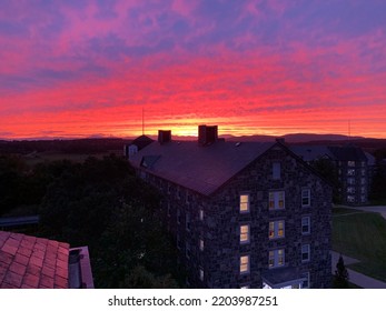 Warm Sunset In Middlebury College