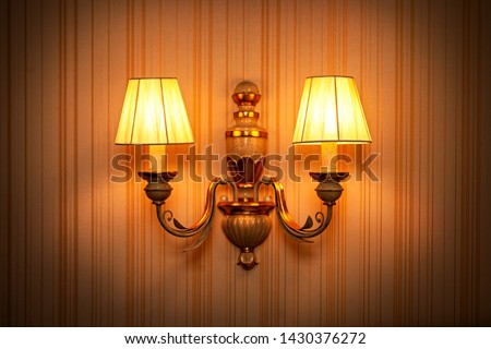 the warm wall sconce background 