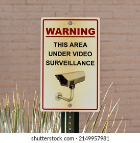 Warning Area Under Surveillance Sign