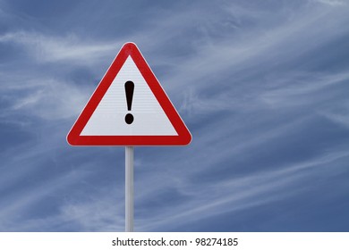 Warning Attention Sign Sky Background Stock Photo 98274185 | Shutterstock