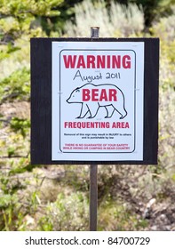 Warning Bear Sign Grand Teton National Stock Photo 84700729 | Shutterstock