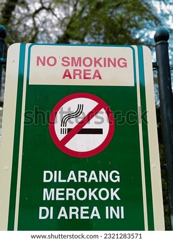 warning boards where smoking is not permitted in certain areas, education on the dangers of smoking, for convenience free from cigarette smoke