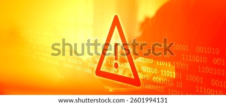 Warning caution 404 page not found error system warning on problem computer network or firewall protection for cyber threat attack security risk alert hacker or cybercrime safety or virus prevent.