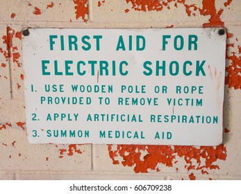 Warning: First Aid For Electric Shock. Cold War Information