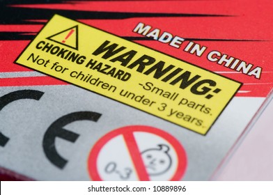 Warning Label On The Toy Package. Not For Children Under 3 Years.