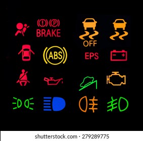 warning lights in the car