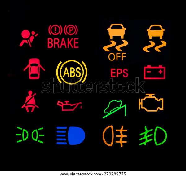 Warning Lights Car Stock Photo (Edit Now) 279289775