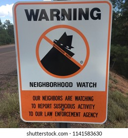 Warning Neighborhood Watch Sign 