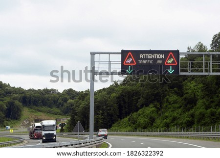 Similar – Motorway signpost to Berlin