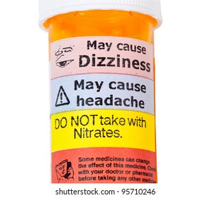 Warning on prescription bottle about nitrates and erectile dysfunction tablets