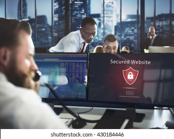 Warning Security Alert Warning Secured Website Concept