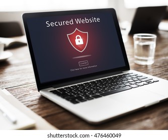 Warning Security Alert Warning Secured Website Concept